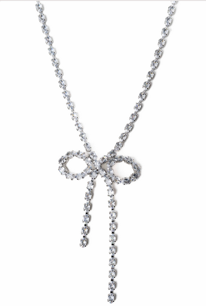 Gift Of Love Necklace Earring Set - Silver