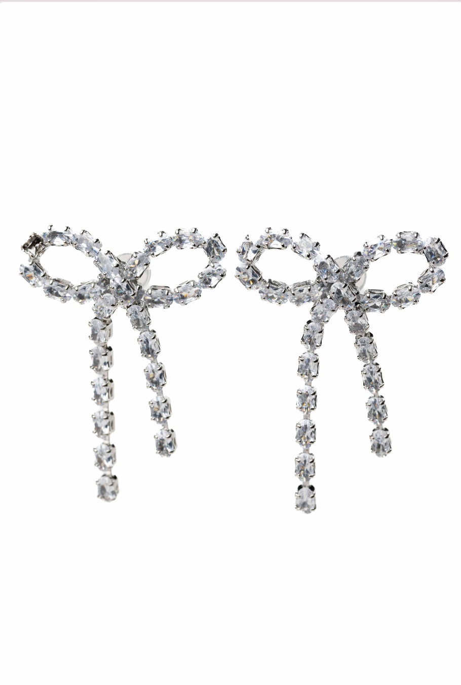 Gift Of Love Necklace Earring Set - Silver