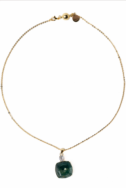 Christmas Morning Necklace - Gold Mistletoe