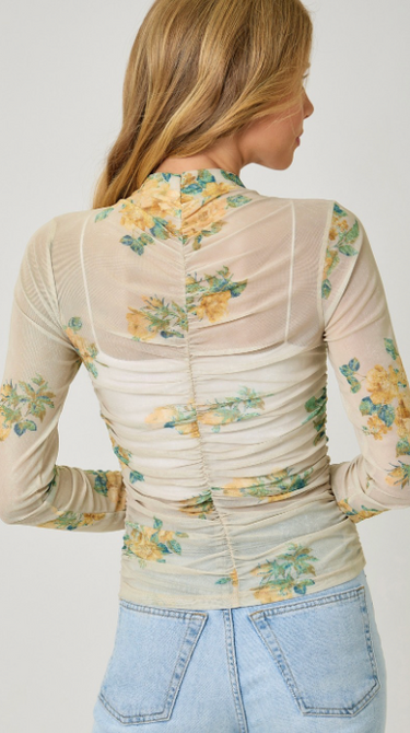 Flirty Floral Mesh Top - 2 Colors!