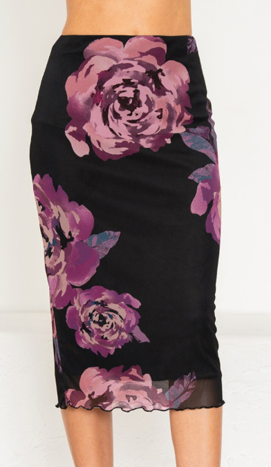 Blossom Dream Mesh Midi Skirt - 2 Colors!