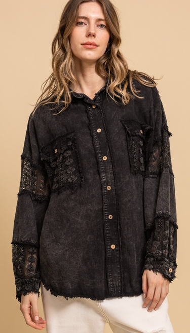 All In Button Down Shacket - 2 Colors!