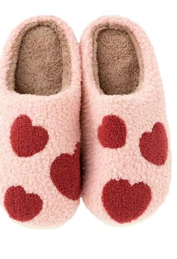 Novelty Slippers - All Over Hearts
