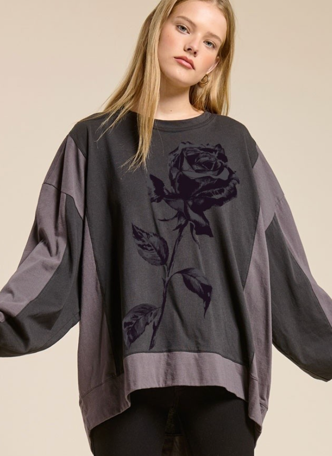 Rose Darling Graphic Top - 3 Colors!