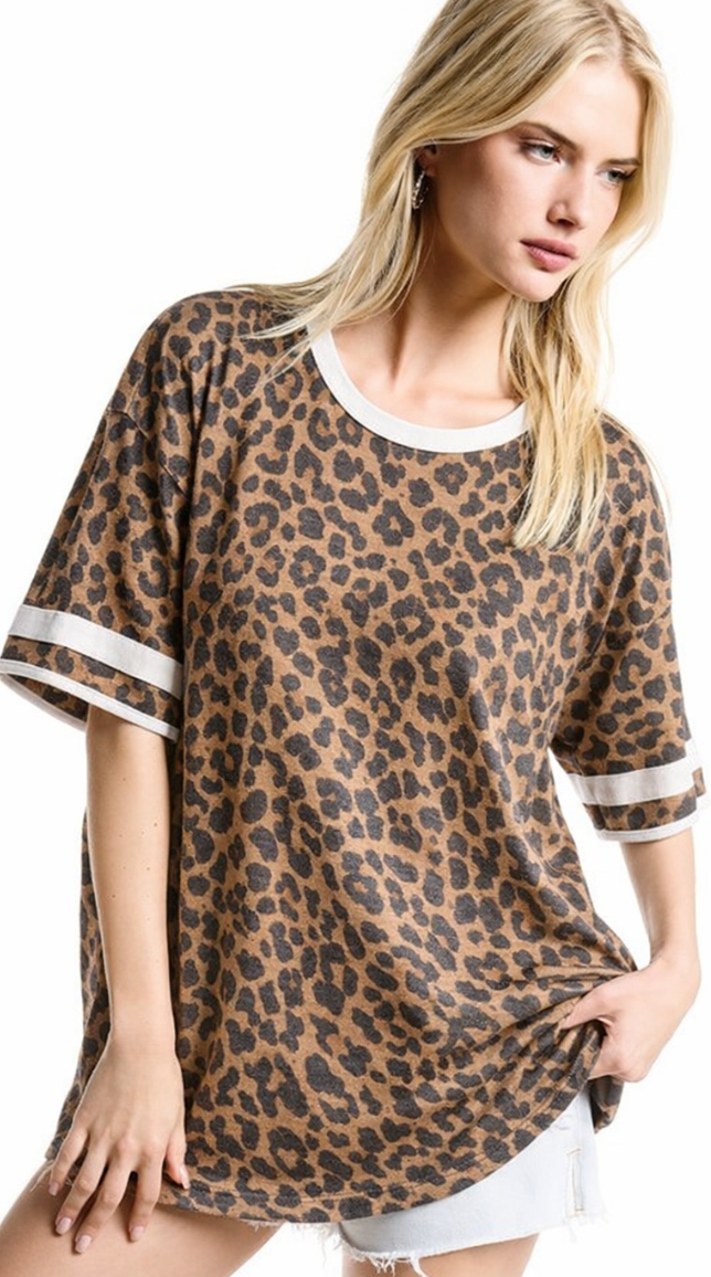 Jersey Roar Leopard Top - 2 Colors!