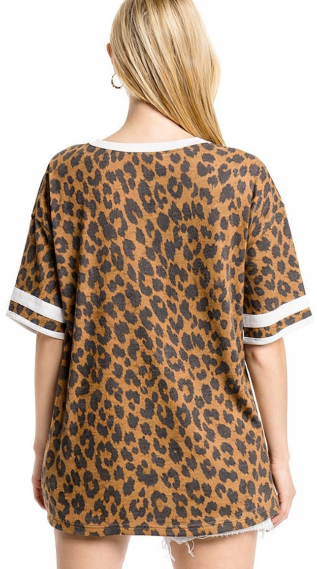 Jersey Roar Leopard Top - 2 Colors!