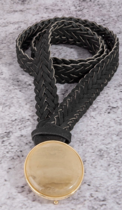 Buckle Down Faux Leather Braided Belt - 3 Colors!