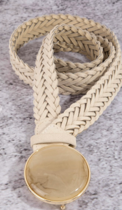 Buckle Down Faux Leather Braided Belt - 3 Colors!