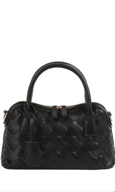 Fashion Forward Woven Faux Leather Satchel Bag - 3 Colors!