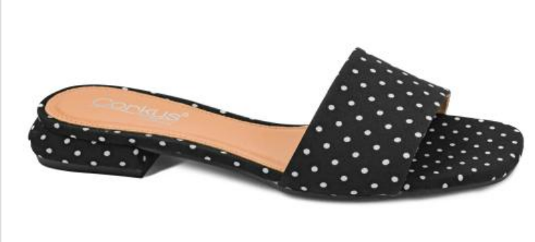 Corky's Our Lil Secret Sandals - Black White Polka Dots