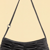 Ruched Faux Leather Shoulder Bag - 2 Colors!