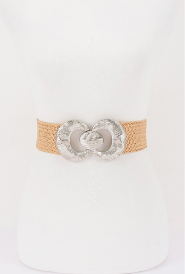Great Things Faux Straw Elastic Belt - 2 Colors!