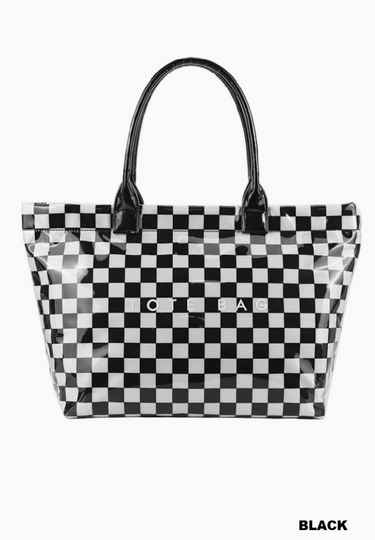 Check Me Out Checkered Tote Bag - 5 Colors!