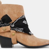 Wild West Bandana Cowgirl Boots - Tan