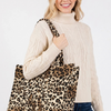 Fierce & Fabulous Puffer Quilted Shoulder Bag - Leopard