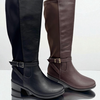 Vine Stretchy Boots - Brown