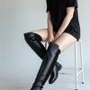 City Walk Over The Knee Boots - Black