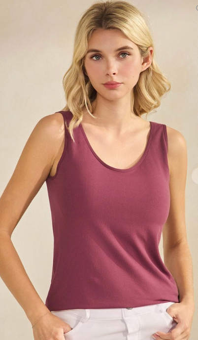 Like A Glove Reversible Built In Bra Seamless Tank Top - 10 Colors!