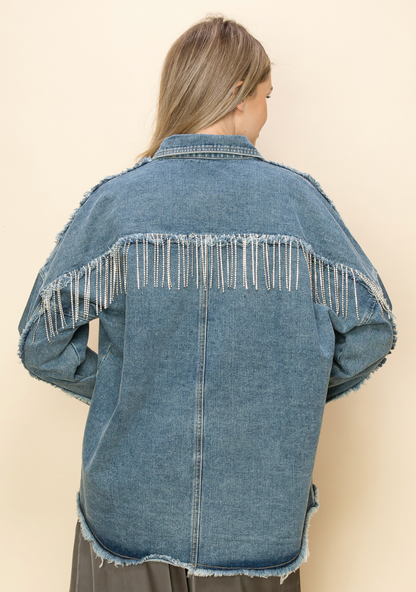 Sassy Fringe Denim Jacket