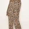 Down For Fun Leopard Pants - Camel