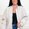Electric Spark Bomber Rhinestone Jacket - 4 Colors!