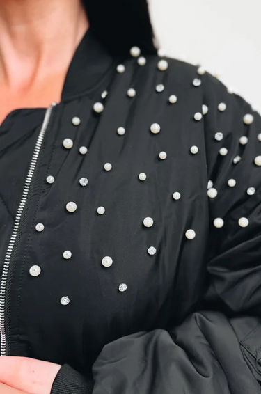 Electric Spark Bomber Rhinestone Jacket - 4 Colors!