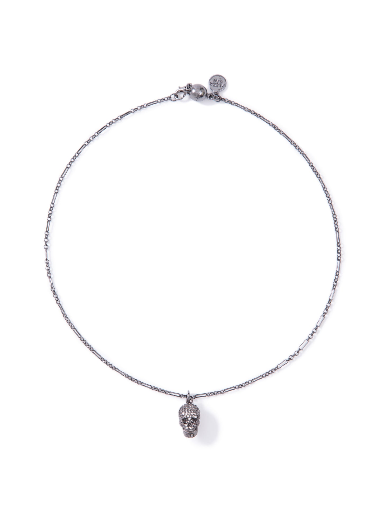 Shadow Bone Necklace - Gunmetal
