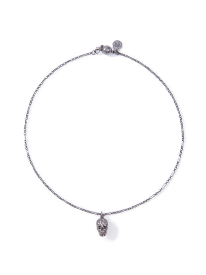 Shadow Bone Necklace - Gunmetal