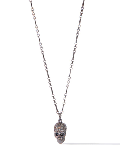 Shadow Bone Necklace - Gunmetal