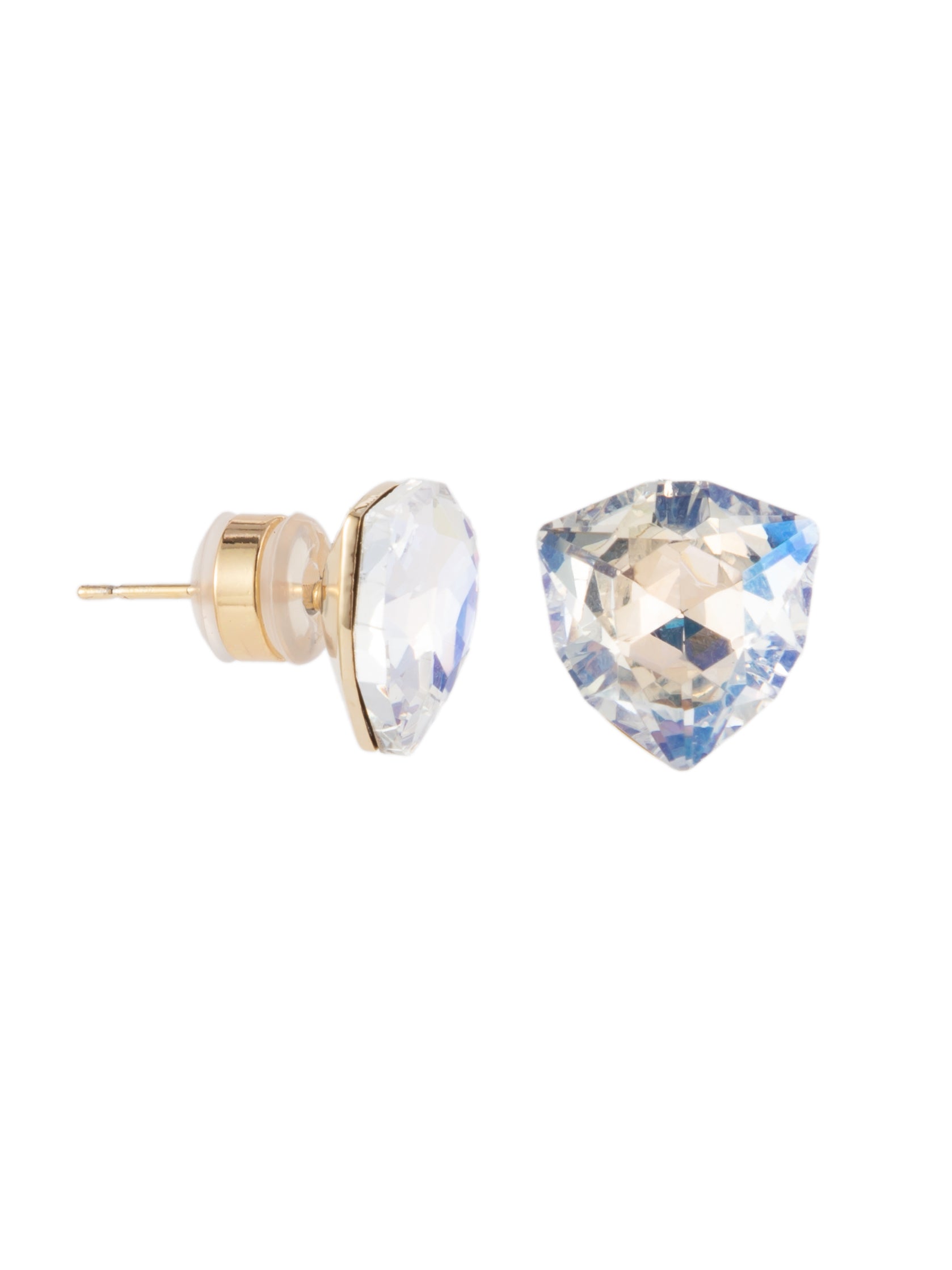 Shield Earrings - Gold Clear