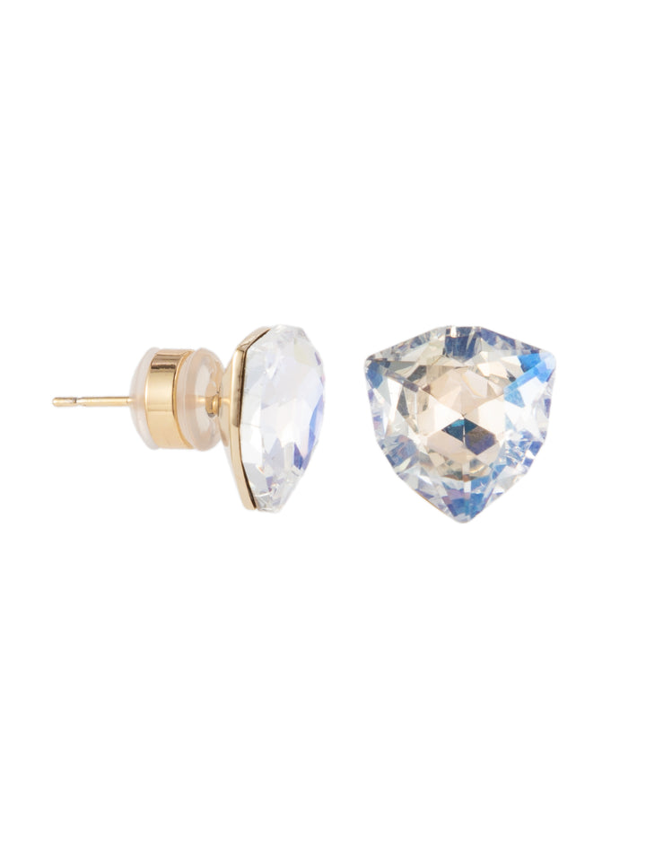 Shield Earrings - Gold Clear
