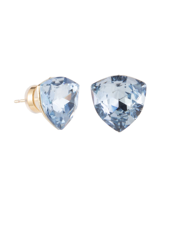 Shield Earrings - Gold Ice Blue