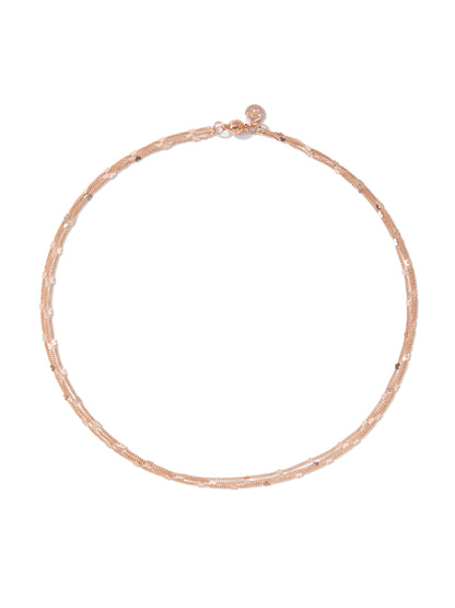 Shimmer Shimmer Necklace - Toffee Rose
