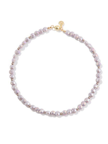 Shimmering Midnight Necklace - Metallic Platinum