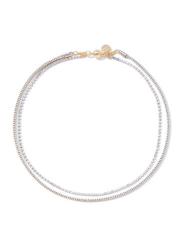 Sienna Bliss Necklace - Metallic Linen
