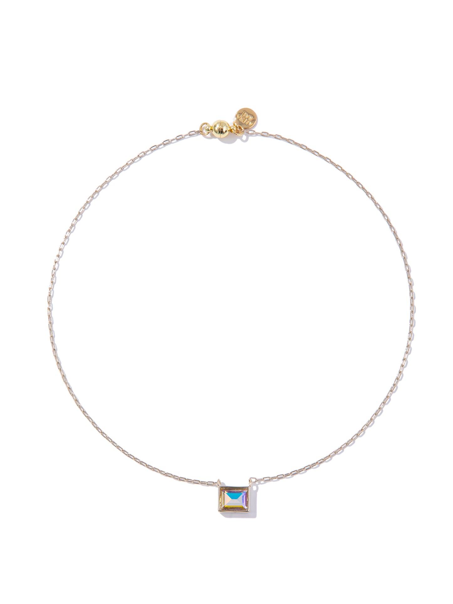 Skylar Necklace - Metallic Linen Champagne