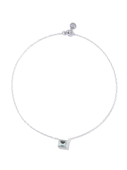 Skylar Necklace - Liquid Metallic Pearl White Mist
