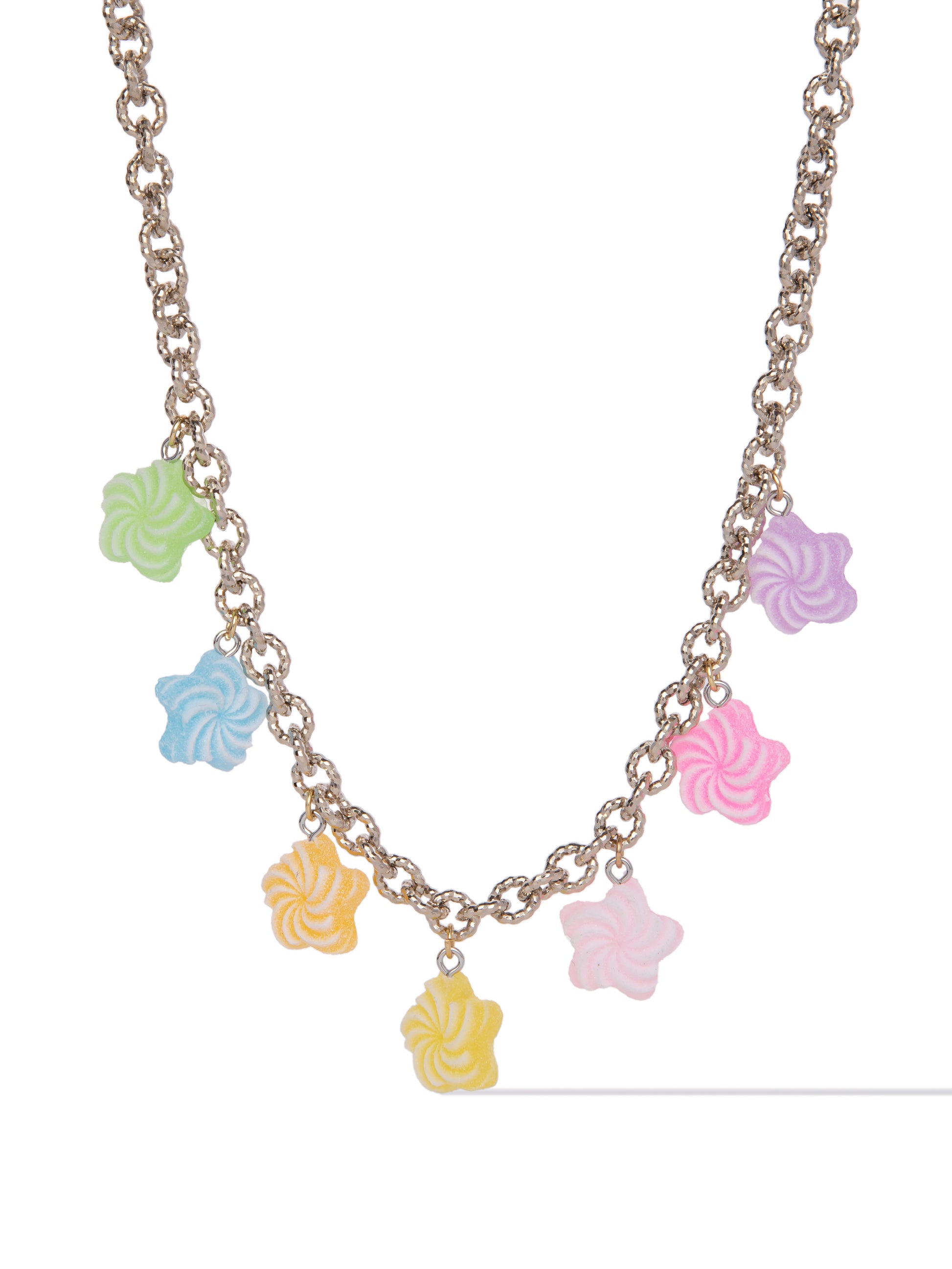 Snow Candy Necklace - Metallic Linen