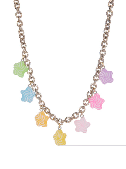 Snow Candy Necklace - Metallic Linen