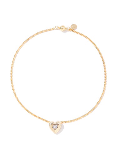 Something About You Heart Necklace - Gold