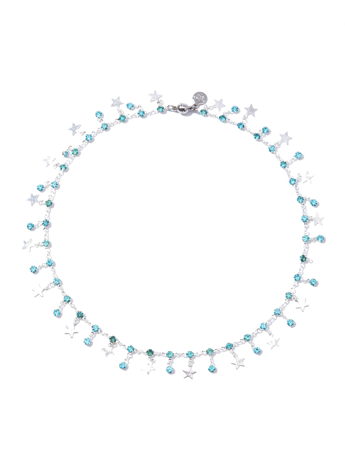 Sparklers Necklace - Liquid Metallic Pearl White Sky