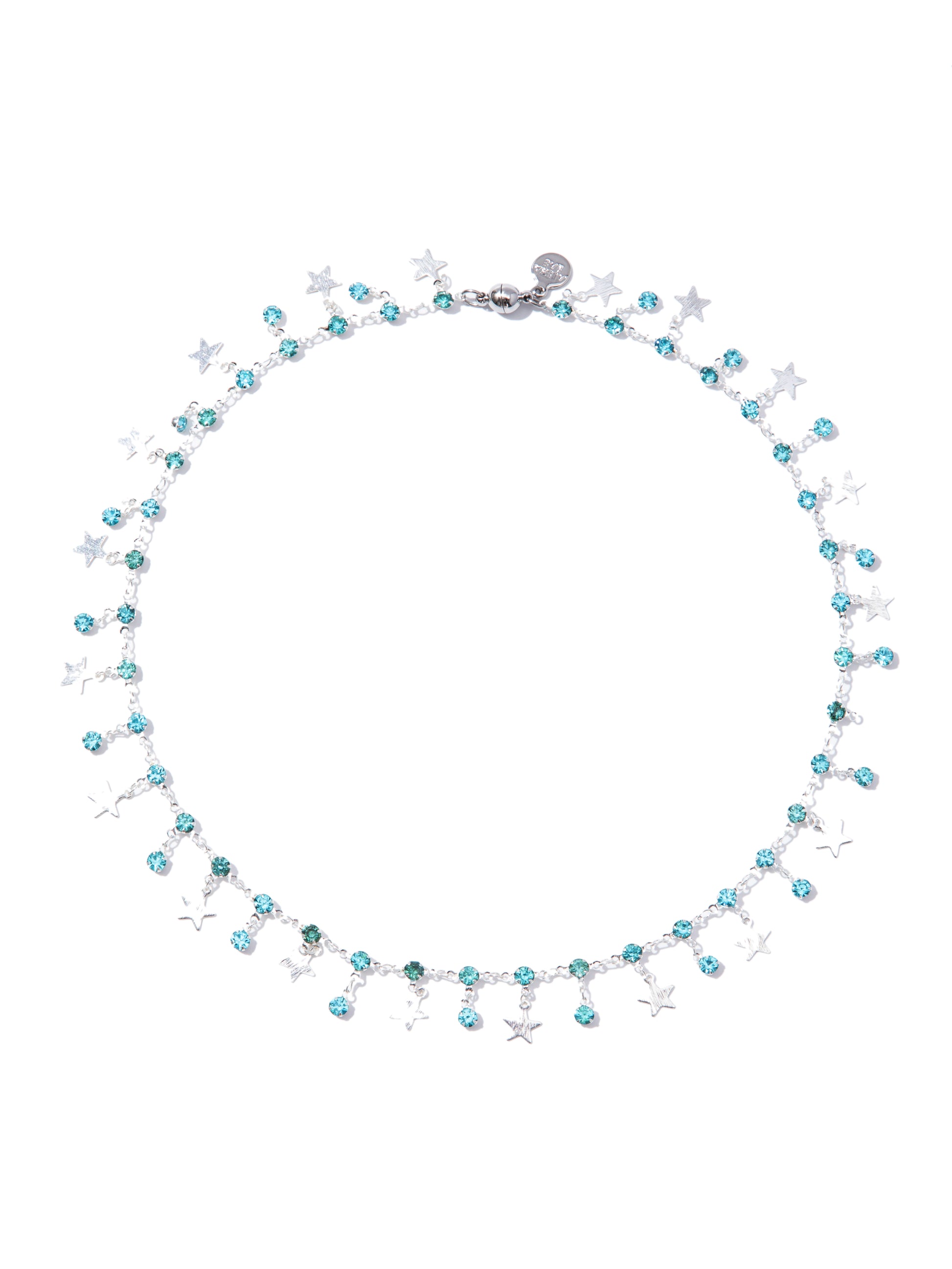 Sparklers Necklace - Liquid Metallic Pearl White Sky