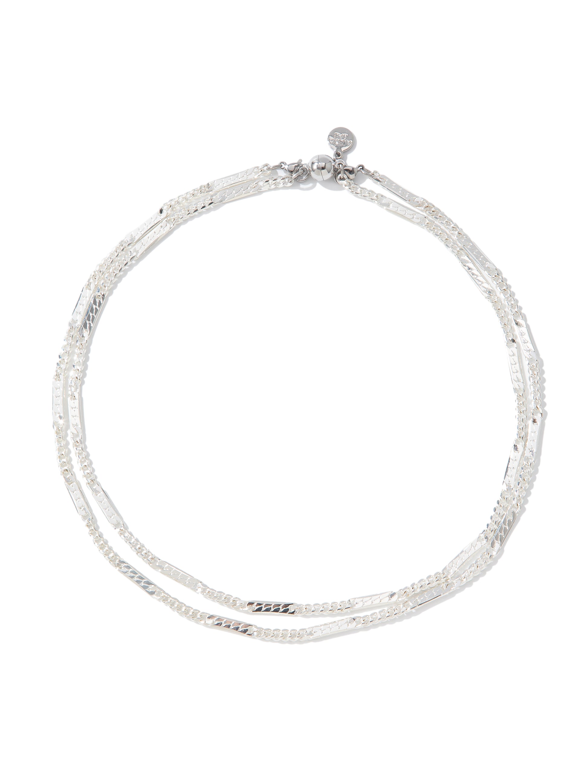 Sparks Flying Necklace - Liquid Metallic Pearl White