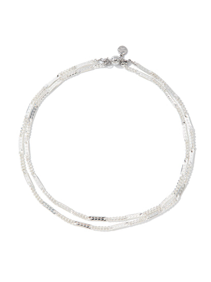 Sparks Flying Necklace - Liquid Metallic Pearl White