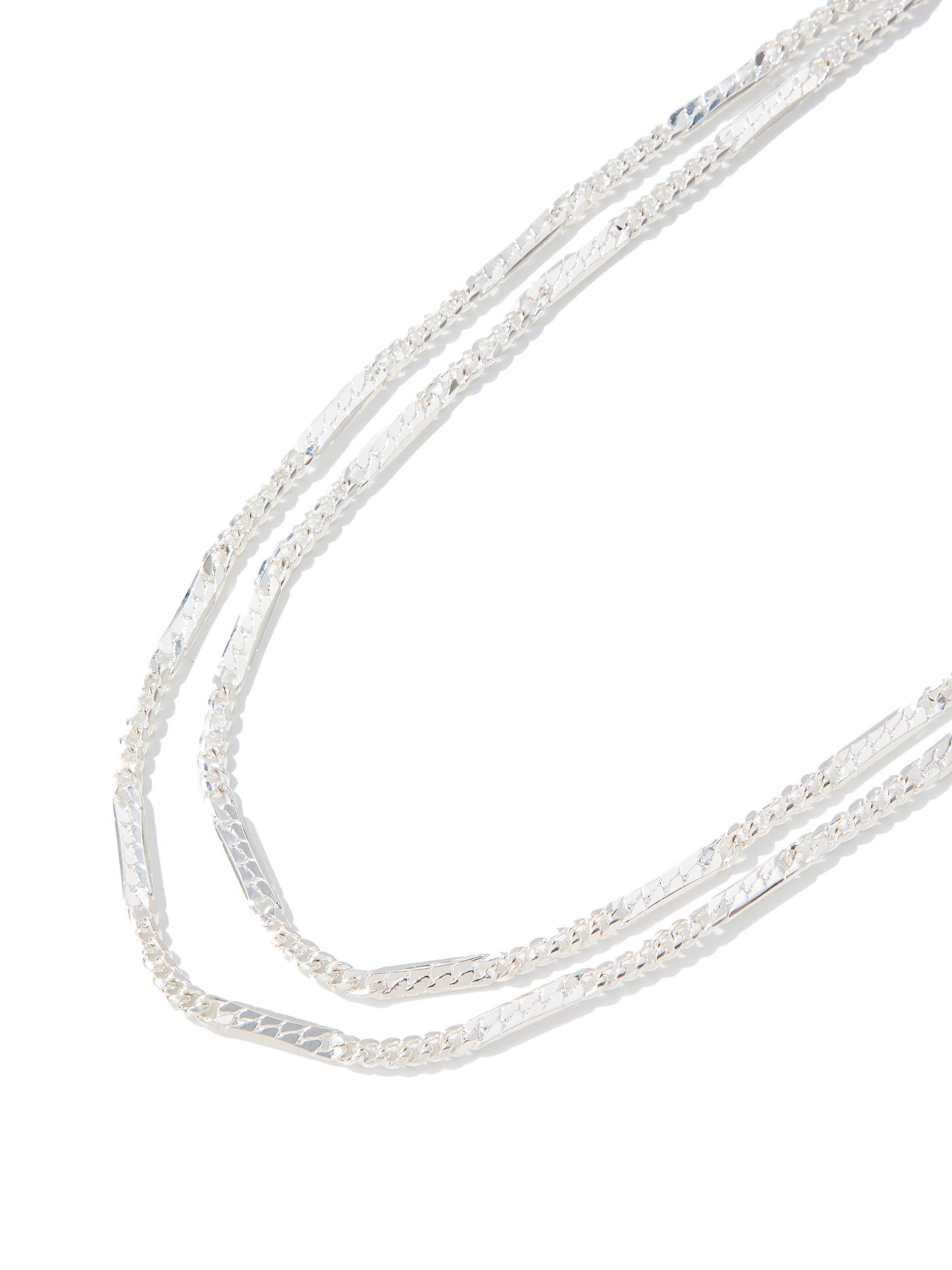 Sparks Flying Necklace - Liquid Metallic Pearl White