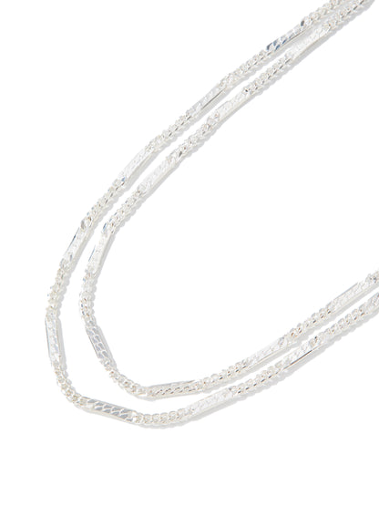 Sparks Flying Necklace - Liquid Metallic Pearl White