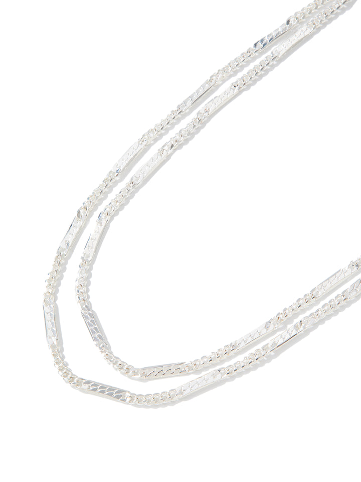 Sparks Flying Necklace - Liquid Metallic Pearl White