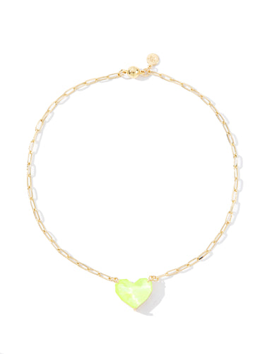 Spring Love Necklace - Neon Yellow