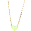 Spring Love Necklace - Neon Yellow