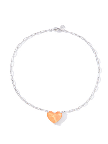 Spring Love Necklace - Neon Coral